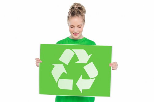 Visitors using recycling stations in Regents Park